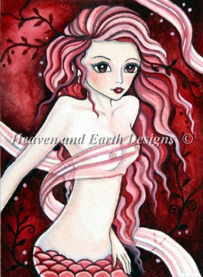Diamond Painting Canvas - QS Red Silk Mermaid